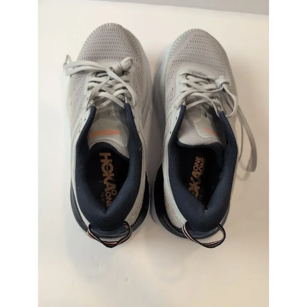 Hoka One One Bondi 7 Women's Size 8.5D Running Shoes Lunar Rock Iris Comfort